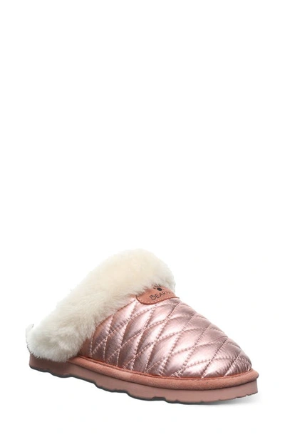 Bearpaw Effie Genuine Sheepskin Fur Lined Slipper In Pink