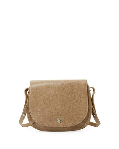 Longchamp Small Le Foulonne Leather Crossbody Bag - Beige In Greige