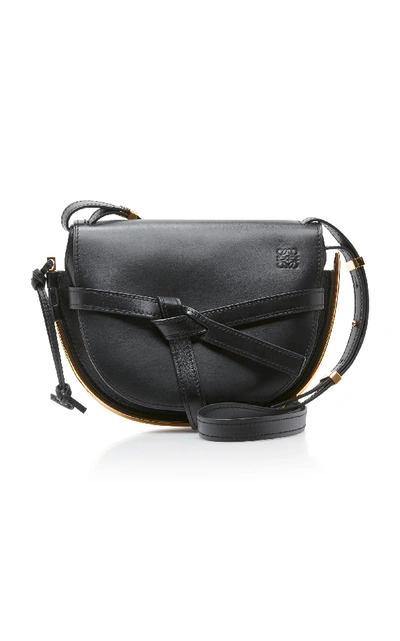 Loewe Women's Small Gate Leather Saddle Bag In Black