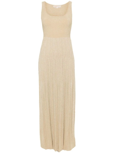 Michael Michael Kors Sleeveless Maxi Dress In Golden