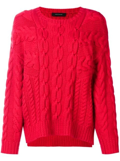 Cedric Charlier Cédric Charlier Chunky Knit Jumper - Red