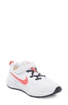 Nike Kids' Revolution Sneaker In White/ Sea Coral