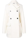 Jil Sander Classic Double-breasted Coat In White