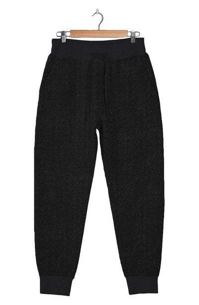 Fleece Factory Braid Texture Joggers In Black