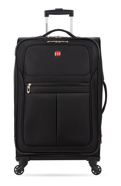 Swissgear 23.5" Expandable Spinner Suitcase In Black