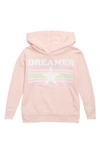 Play Six Kids' Cotton French Terry Hoodie In Misty Coral