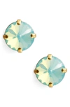 Sorrelli Radiant Rivoli Crystal Earrings In Blue-green/ Gold