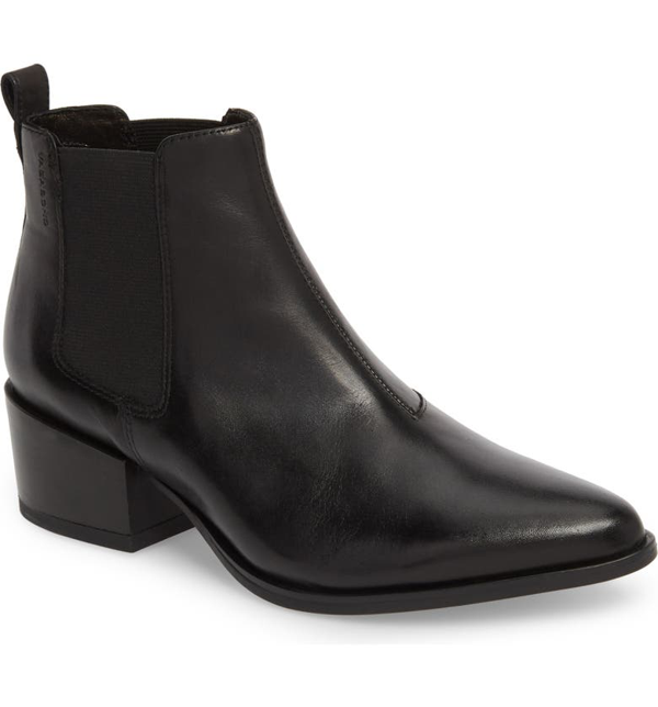 Vagabond Womens Black Marja Leather Heeled Boots 3 In Black | ModeSens