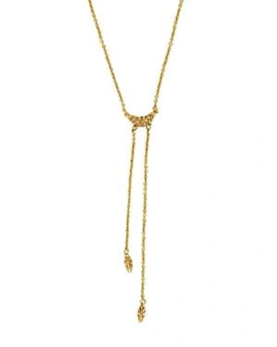 Adore Pave Crystal Swoop Necklace In Gold