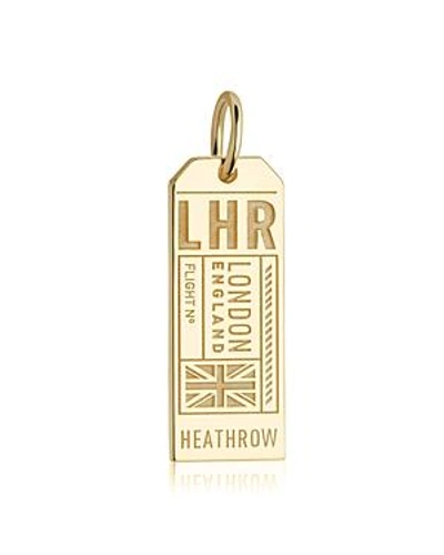 Jet Set Candy London, United Kingdom Lhr Luggage Tag Charm In Gold