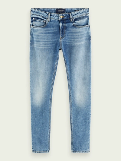 Scotch & Soda Skim - Silver Ripple Super Slim Jeans In Blue