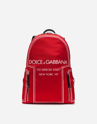 Dolce & Gabbana Printed Nylon Vulcano Backpack In Multicolor