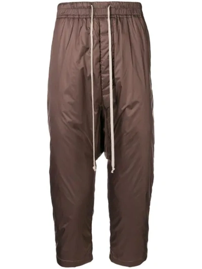 Rick Owens Track Trousers In Brown