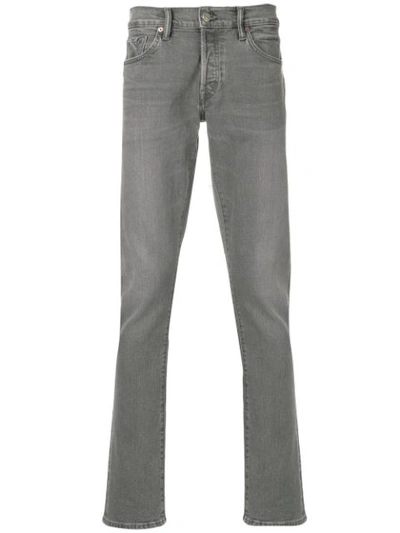 Tom Ford Men's Straight-fit Stretch-denim Jeans, Gray In Grey