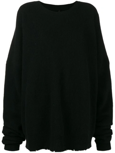 Ben Taverniti Unravel Project Unravel Black Ribbed Boiled Oversized Dress