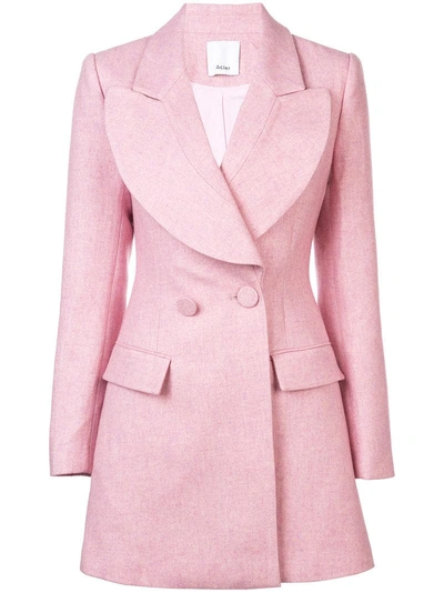 Acler Cunningham Double Breasted Wool Blazer In Pink