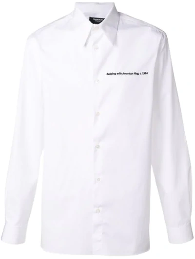 Calvin Klein 205w39nyc + Andy Warhol Foundation Printed Embroidered Cotton-poplin Shirt - White