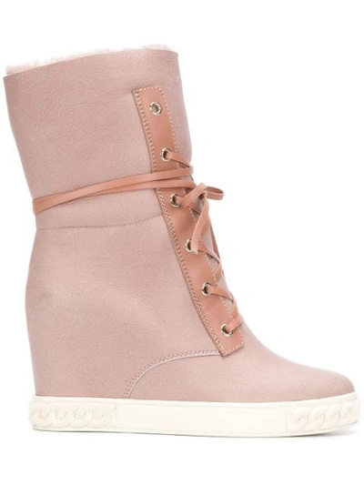 Casadei Wedge Ankle Boots - Neutrals