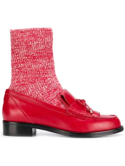 Stella Luna Slip-on Sock-liner Loafers - Red