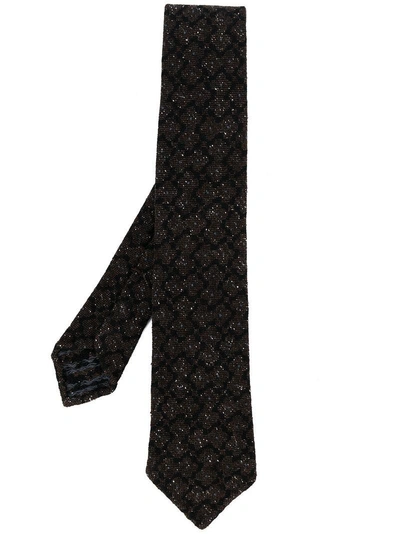 Kiton Textured Tie - Brown
