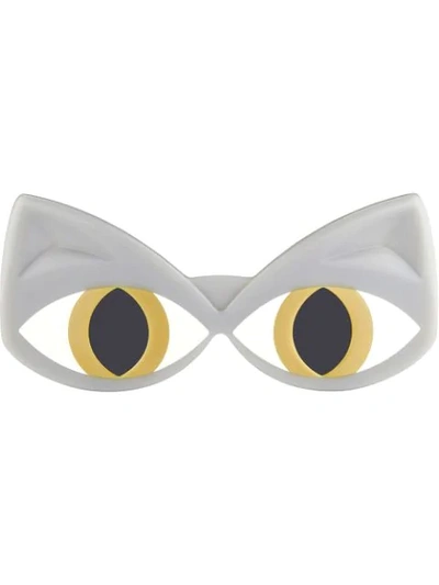 Linda Farrow 'yazbukey 3 C3' Cat-eye-sonnenbrille In Grey