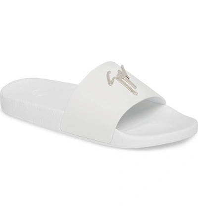 Giuseppe Zanotti Slide Sandal In White