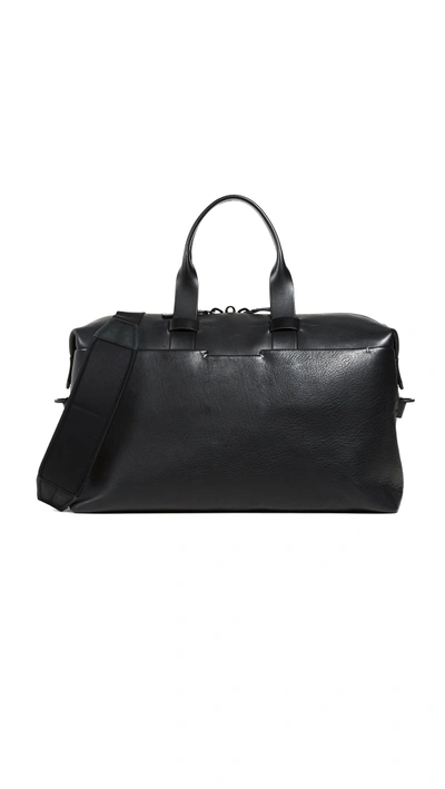 Troubadour Leather Weekender Bag In Black