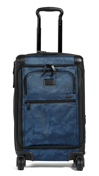 Tumi Alpha International Front Lid Carry On Suitcase In Navy