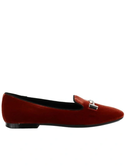 Tod's Double T Ballet In Red