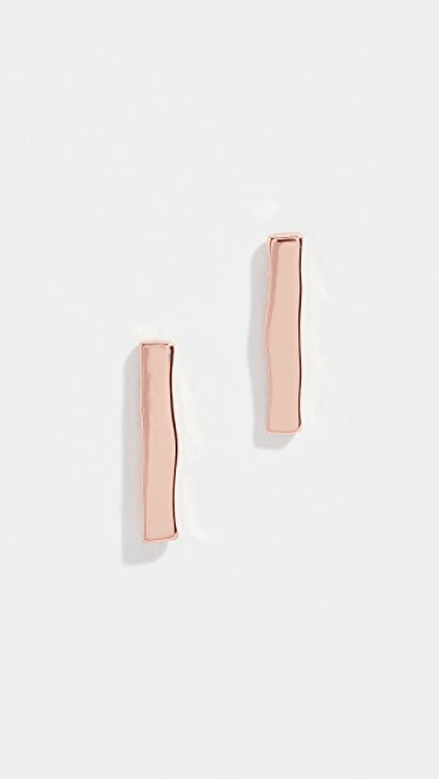 Gorjana Taner Bar Mini Stud Earrings In Rose Gold