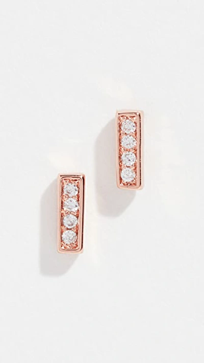 Gorjana Mave Shimmer Mini Stud Earrings In Rose Gold
