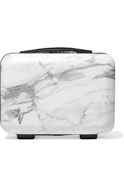 Calpak Astyll Marbled Hardshell Vanity Suitcase In White