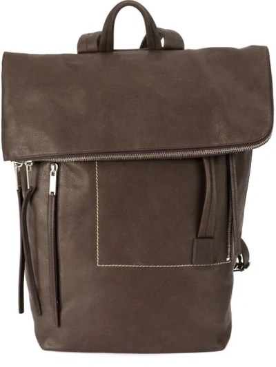 Rick Owens Zipped Backpack - Brown