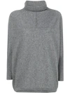 Philo-sofie Turtle-neck Long-sleeve Sweater - Grey
