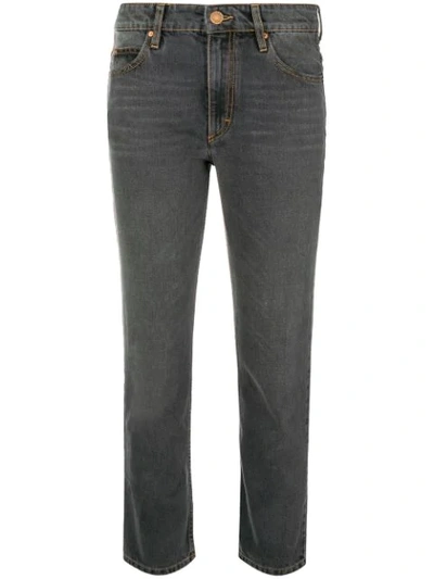 Isabel Marant Étoile Straight Cropped Jeans In Grey