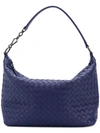 Bottega Veneta Intrecciato Shoulder Bag In Blue