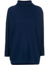 Philo-sofie Turtle-neck Long-sleeve Sweater - Blue