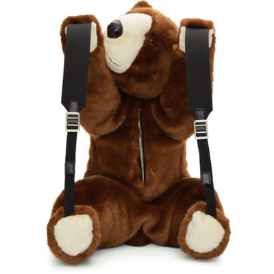 Dolce & Gabbana Dolce And Gabbana Brown Eco Fur Teddy Bear Backpack