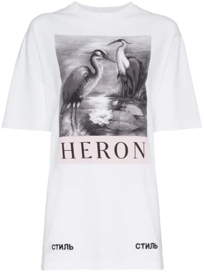 Heron Preston Heron Print T-shirt - White