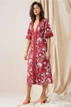Finders Keepers Rotation Midi Dress In Fig Floral