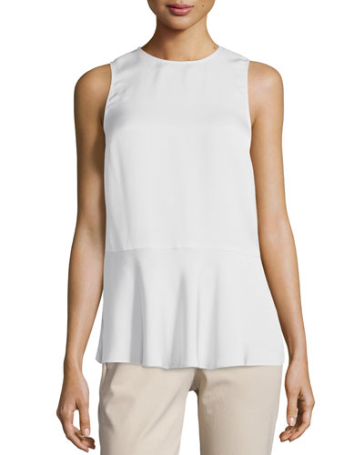 Theory Nicella Modern Georgette Solid Top In Eggshell | ModeSens