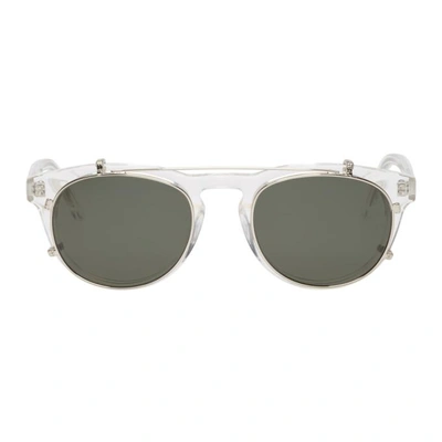 Han Kjobenhavn Transparent And Silver Timeless Clip-on Sunglasses In Clear