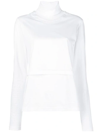 Nehera Roll-neck Layered Sweater In White