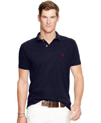 Polo Ralph Lauren Men's Slim-fit Cotton Mesh Polo Shirt In Navy | ModeSens