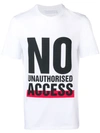 Neil Barrett Men's No Access Graphic T-shirt In White