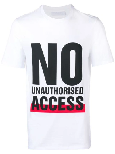 Neil Barrett Men's No Access Graphic T-shirt In White