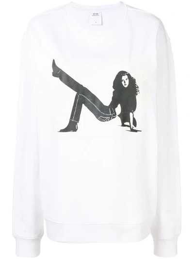 Calvin Klein Jeans Est.1978 1978 Logo Print Sweatshirt In White