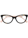 Fendi Eyewear Cat-eyed Glasses - Brown