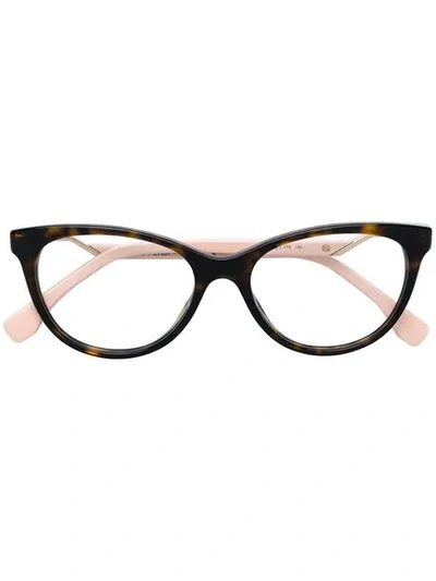 Fendi Eyewear Cat-eyed Glasses - Brown