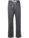 Miu Miu Stripe Trim Sweatpants In Grey